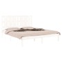 Estructura de cama de madera maciza de pino blanco 160x200 cm de vidaXL, Camas y somieres - Ref: Foro24-3105611, Precio: 140,...