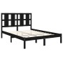 Estructura de cama de madera maciza de pino negra 140x190 cm de vidaXL, Camas y somieres - Ref: Foro24-3105584, Precio: 166,0...