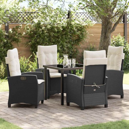 Conjunto de Comedor de Jardín 5 pcs Negro ratán sintético en Sillas de jardín | Comprar online en Foru.es