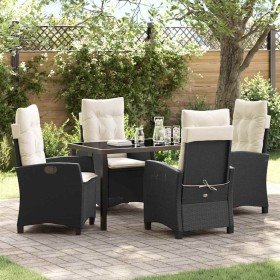Conjunto de Comedor de Jardín 5 pcs Negro ratán sintético en Sillas de jardín | Comprar online en Foru.es