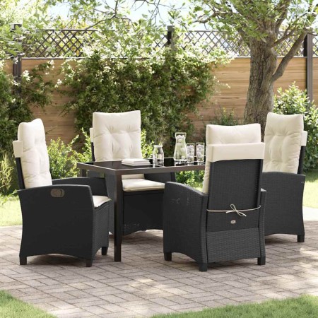 Conjunto de Comedor de Jardín 5 pcs Negro ratán sintético en Sillas de jardín | Comprar online en Foru.es