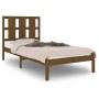 Estructura de cama madera maciza pino marrón miel 100x200 cm de vidaXL, Camas y somieres - Ref: Foro24-3105593, Precio: 108,4...