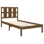 Estructura de cama madera maciza pino marrón miel 100x200 cm de vidaXL, Camas y somieres - Ref: Foro24-3105593, Precio: 108,4...