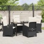 Conjunto de Comedor de Jardín 5 pcs Negro ratán sintético en Sillas de jardín | Comprar online en Foru.es