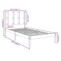 Estructura de cama madera maciza pino marrón miel 100x200 cm de vidaXL, Camas y somieres - Ref: Foro24-3105593, Precio: 108,4...