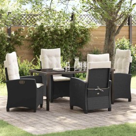 Conjunto de Comedor de Jardín 5 pcs Negro ratán sintético en Sillas de jardín | Comprar online en Foru.es