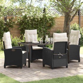 Conjunto de Comedor de Jardín 5 pcs Negro ratán sintético en Sillas de jardín | Comprar online en Foru.es