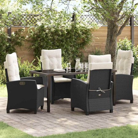 Conjunto de Comedor de Jardín 5 pcs Negro ratán sintético en Sillas de jardín | Comprar online en Foru.es