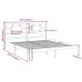 Estructura de cama de madera maciza de pino blanca 160x200 cm de vidaXL, Camas y somieres - Ref: Foro24-3105676, Precio: 134,...