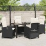 Conjunto de Comedor de Jardín 5 pcs Negro ratán sintético en Sillas de jardín | Comprar online en Foru.es
