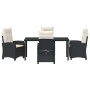Conjunto de Comedor de Jardín 5 pcs Negro ratán sintético en Sillas de jardín | Comprar online en Foru.es