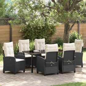 Conjunto de Comedor de Jardín 7 pcs Negro ratán sintético en Sillas de jardín | Comprar online en Foru.es