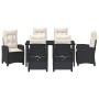Conjunto de Comedor de Jardín 7 pcs Negro ratán sintético en Sillas de jardín | Comprar online en Foru.es
