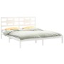 Estructura de cama madera maciza blanco Supe King 180x200 cm de vidaXL, Camas y somieres - Ref: Foro24-3105681, Precio: 151,3...