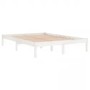 Estructura de cama madera maciza blanco Supe King 180x200 cm de vidaXL, Camas y somieres - Ref: Foro24-3105681, Precio: 151,3...