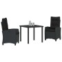 Conjunto de Comedor de Jardín 3 pcs Negro ratán sintético en Sillas de jardín | Comprar online en Foru.es
