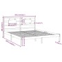 Estructura de cama madera maciza blanco Supe King 180x200 cm de vidaXL, Camas y somieres - Ref: Foro24-3105681, Precio: 151,3...