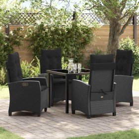 Conjunto de Comedor de Jardín 5 pcs Negro ratán sintético en Sillas de jardín | Comprar online en Foru.es