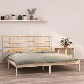 Estructura de cama de madera maciza 200x200 cm de vidaXL, Camas y somieres - Ref: Foro24-3105685, Precio: 129,82 €, Descuento: %
