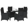 Conjunto de Comedor de Jardín 5 pcs Negro ratán sintético en Sillas de jardín | Comprar online en Foru.es