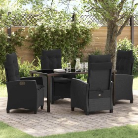 Conjunto de Comedor de Jardín 5 pcs Negro ratán sintético en Sillas de jardín | Comprar online en Foru.es