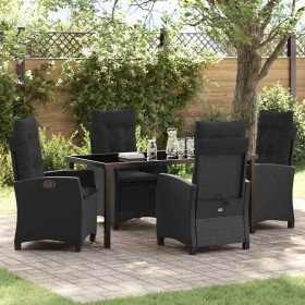 Conjunto de Comedor de Jardín 5 pcs Negro ratán sintético en Sillas de jardín | Comprar online en Foru.es