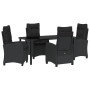 Conjunto de Comedor de Jardín 5 pcs Negro ratán sintético en Sillas de jardín | Comprar online en Foru.es
