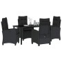 Conjunto de Comedor de Jardín 5 pcs Negro ratán sintético en Sillas de jardín | Comprar online en Foru.es