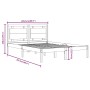 Estructura de cama de madera maciza de pino gris 200x200 cm de vidaXL, Camas y somieres - Ref: Foro24-3105557, Precio: 175,78...