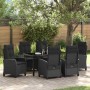 Conjunto de Comedor de Jardín 7 pcs Negro ratán sintético en Sillas de jardín | Comprar online en Foru.es