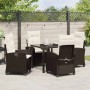 Conjunto de Comedor de Jardín 5 pcs Marrón ratán sintético en Sillas de jardín | Comprar online en Foru.es