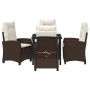Conjunto de Comedor de Jardín 5 pcs Marrón ratán sintético en Sillas de jardín | Comprar online en Foru.es