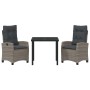 Conjunto de Comedor de Jardín 3 pcs Gris ratán sintético en Sillas de jardín | Comprar online en Foru.es