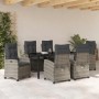 Conjunto de Comedor de Jardín 7 pcs Gris ratán sintético en Sillas de jardín | Comprar online en Foru.es