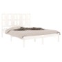Estructura de cama madera maciza de pino blanca 120x200 cm de vidaXL, Camas y somieres - Ref: Foro24-3105596, Precio: 123,36 ...