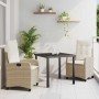 Conjunto de Comedor de Jardín 3 pcs Beige ratán sintético en Sillas de jardín | Comprar online en Foru.es