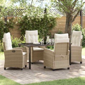 Conjunto de Comedor de Jardín 5 pcs Beige ratán sintético en Sillas de jardín | Comprar online en Foru.es