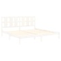 Estructura de cama madera maciza blanco Supe King 180x200 cm de vidaXL, Camas y somieres - Ref: Foro24-3105616, Precio: 155,4...