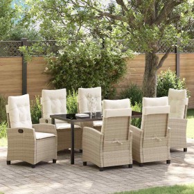 Conjunto de Comedor de Jardín 7 pcs Beige ratán sintético en Sillas de jardín | Comprar online en Foru.es