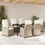 Conjunto de Comedor de Jardín 7 pcs Beige ratán sintético en Sillas de jardín | Comprar online en Foru.es
