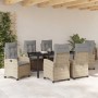 Conjunto de Comedor de Jardín 7 pcs Beige ratán sintético en Sillas de jardín | Comprar online en Foru.es