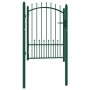 Puerta de valla con picos acero verde 100x125 cm de vidaXL, Puertas de jardín - Ref: Foro24-146394, Precio: 161,96 €, Descuen...