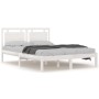 Estructura de cama madera maciza blanco Supe King 180x200 cm de vidaXL, Camas y somieres - Ref: Foro24-3105551, Precio: 169,0...