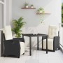 Conjunto de Comedor de Jardín 3 pcs Negro ratán sintético en Sillas de jardín | Comprar online en Foru.es