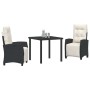 Conjunto de Comedor de Jardín 3 pcs Negro ratán sintético en Sillas de jardín | Comprar online en Foru.es