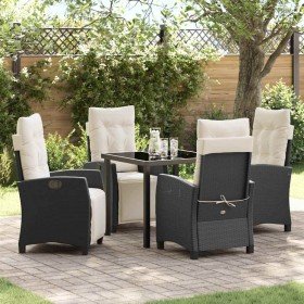 Conjunto de Comedor de Jardín 5 pcs Negro ratán sintético en Sillas de jardín | Comprar online en Foru.es