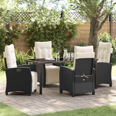 Conjunto de Comedor de Jardín 5 pcs Negro ratán sintético en Sillas de jardín | Comprar online en Foru.es