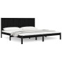 Estructura de cama de madera maciza de pino negra 200x200 cm de vidaXL, Camas y somieres - Ref: Foro24-3105754, Precio: 181,5...