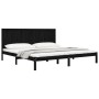 Estructura de cama de madera maciza de pino negra 200x200 cm de vidaXL, Camas y somieres - Ref: Foro24-3105754, Precio: 181,5...
