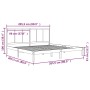 Estructura de cama de madera maciza de pino negra 200x200 cm de vidaXL, Camas y somieres - Ref: Foro24-3105754, Precio: 181,5...